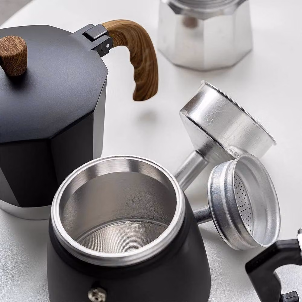 FLAVORA Espresso Stove Top Coffee Maker in Black – 3