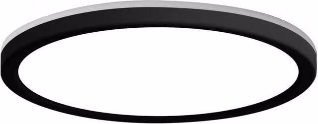 Netlighting Corte Round LED Flush Ceiling Light, Black, Diameter: 40 cm – 1