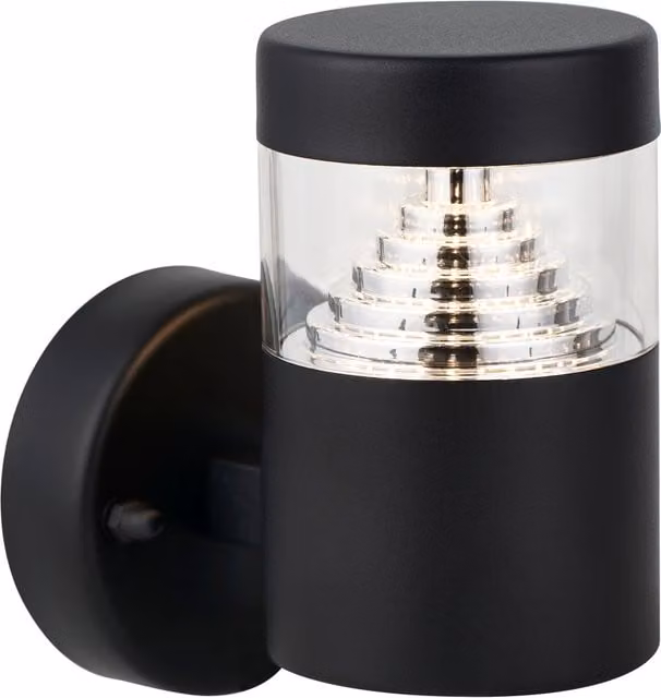 First Choice Lighting Pyramid Black LED Outdoor Wall Light – 1