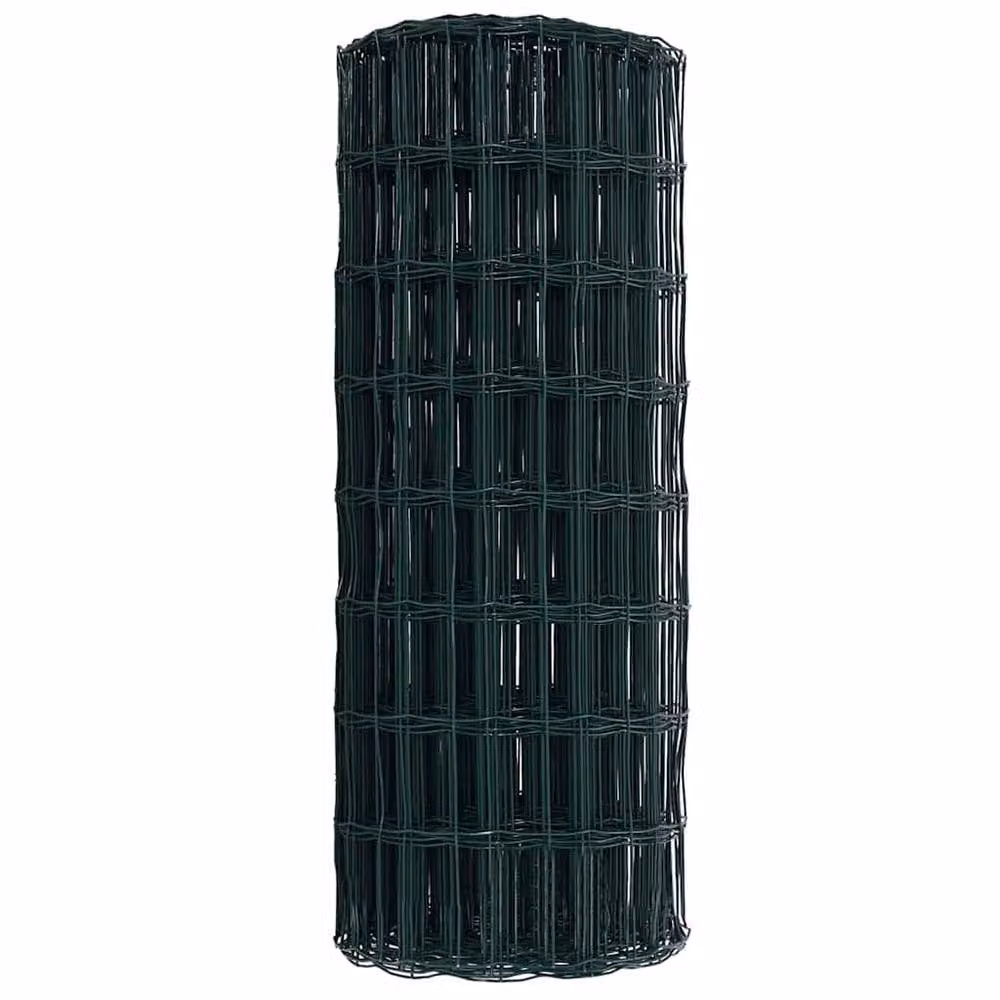Berkfield Home Modern Euro Fence Green PVC Coated Steel 4 x 10 m – 5