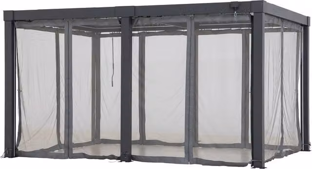 Sunjoy Gazebo Netting Accessory in Grey, W: 406 cm, D: 306 cm