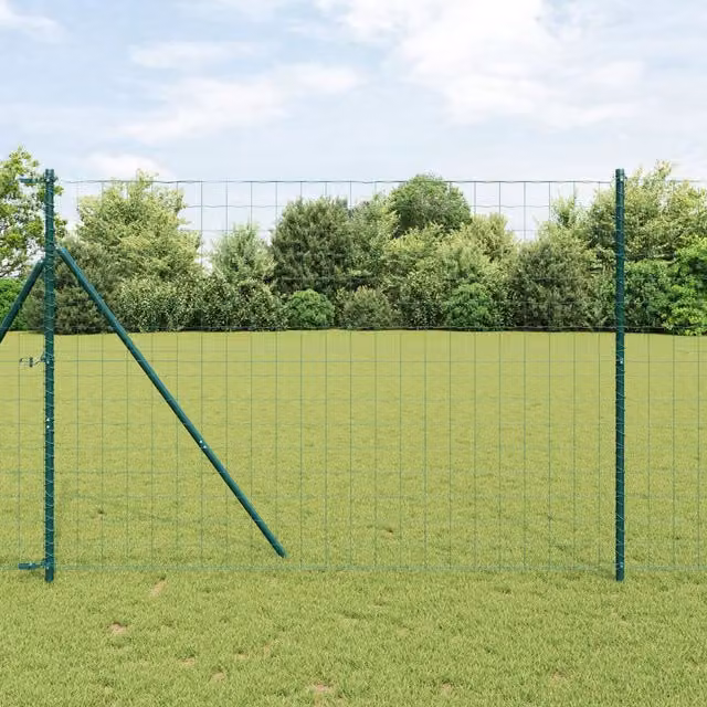 Berkfield Home Euro Fence Green PVC-Coated Steel Fencing, H: 1.6 m x W: 10 m – 1