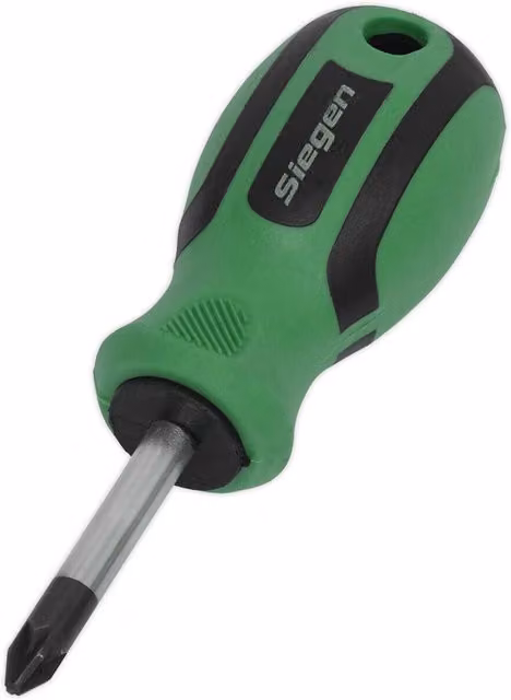 Loops Pozi Head 2 x 38mm Screwdriver with Soft Grip Handle and Chrome Vanadium Shaft in Multicolour and Green – 1