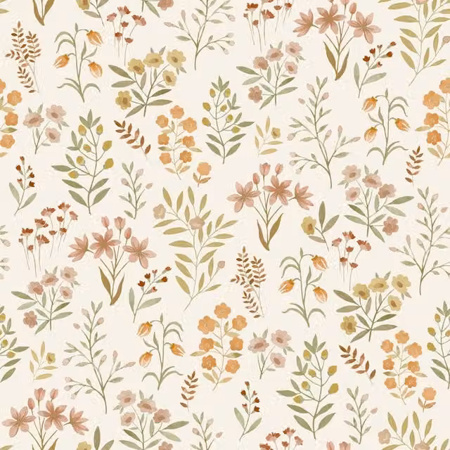 Grandeco Placed Posey Floral Sprig Textured Wallpaper in Multicolour