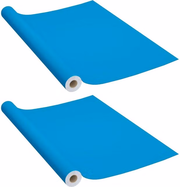 Berkfield Home Self-adhesive PVC Furniture Film, 2 Pack, Blue, W: 500 cm, H: 90 cm – 1