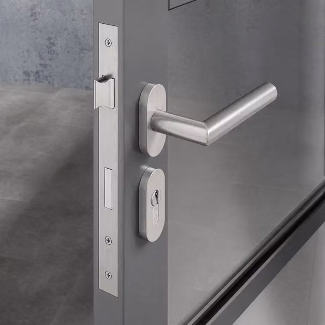 Forgeworks Thin Frame Mortise Sashlock in Silver Satin Stainless Steel, 35mm