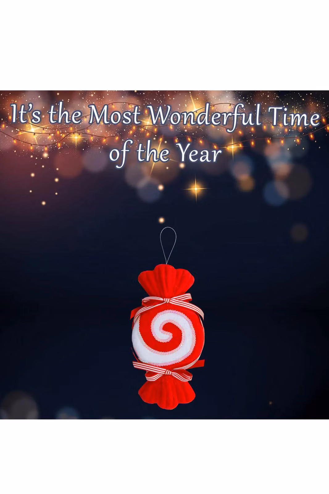 VFM e-Store Red Striped Candy Cane Sweet Christmas Tree Hanging Ornament, Height: 26 cm – 3