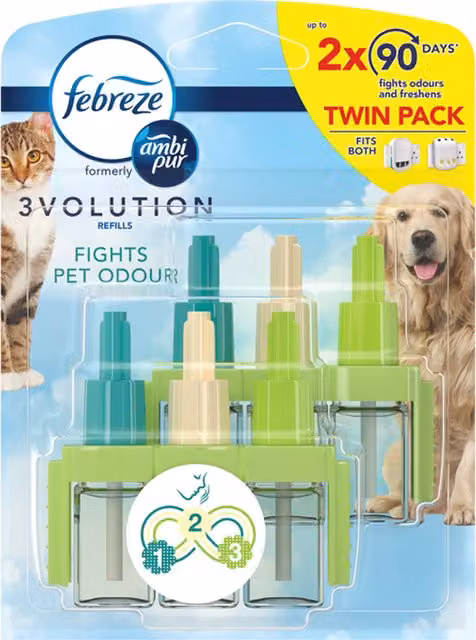 Febreze 3Volution Pet Odour Fighting Refills, Pack of Two, Green