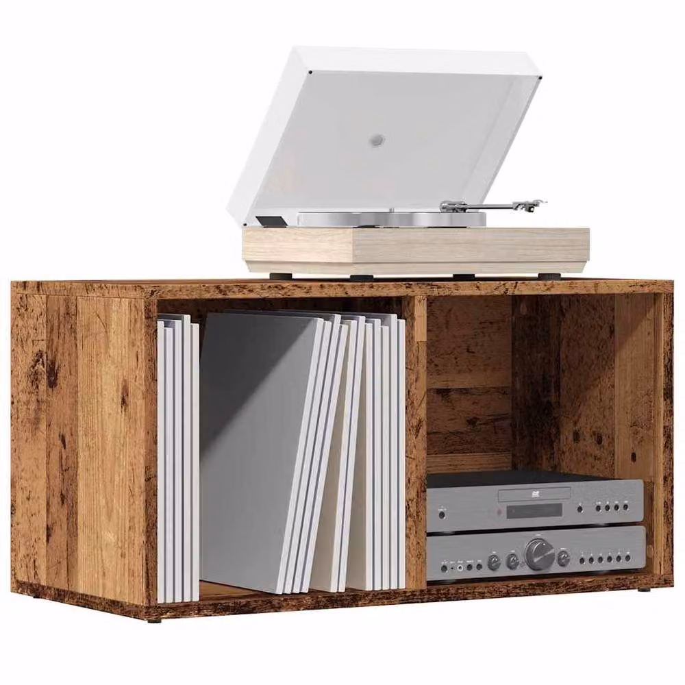 Berkfield Home LP Storage Box in Old Wood Brown, W/D/H: 69.5 x 34 x 36 cm – 2