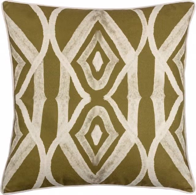 Make it a Home Cape Ikat Reversible Square Cushion in Green Polyester