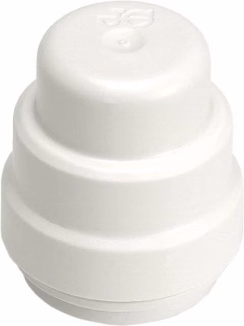 John Guest White 15mm Stop End Push-fit Fitting
