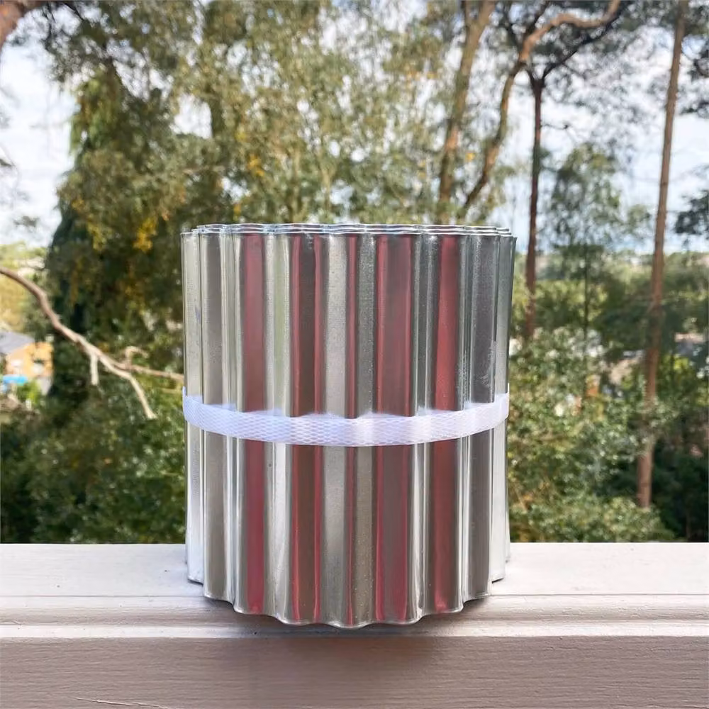 Nordara Set of 6 Galvanised Steel Garden Lawn Edging Rolls in Silver – 2