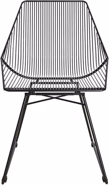 CosmoLiving Ellis Modern Accent Dining Chair in Black Metal