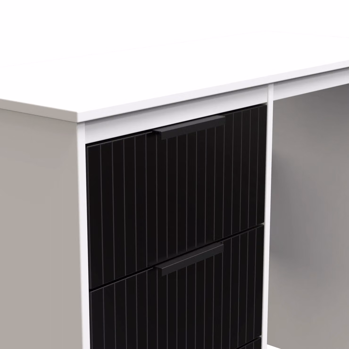 Ready Assembled 2 U Denver 3 Drawer Vanity in Black – 3