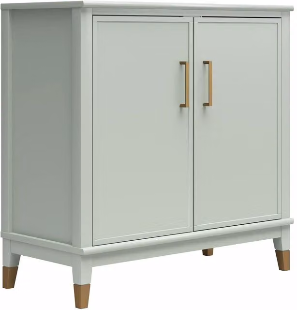 Westerleigh Accent Cabinet with 2 Hinged Doors in Green and Gold