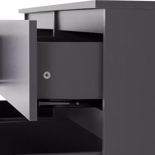 Seconique Malvern 8 Drawer Chest in Grey, H 122 cm x W 40 cm x D 40 cm – 4
