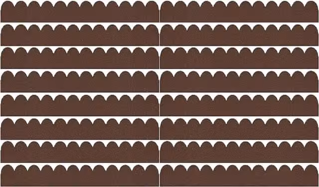 Garden Gear Flexi Curve Scallop Border Edging in Brown Rubber
