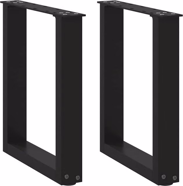 Berkfield Home U-Shaped Steel Coffee Table Legs, Black, 2 Pack, W: 28 cm, H: 42.5 cm – 1