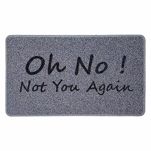 Nicoman Funny Novelty Grey Door Mat Oh NO Not You Again W: 75 cm, D: 45 cm