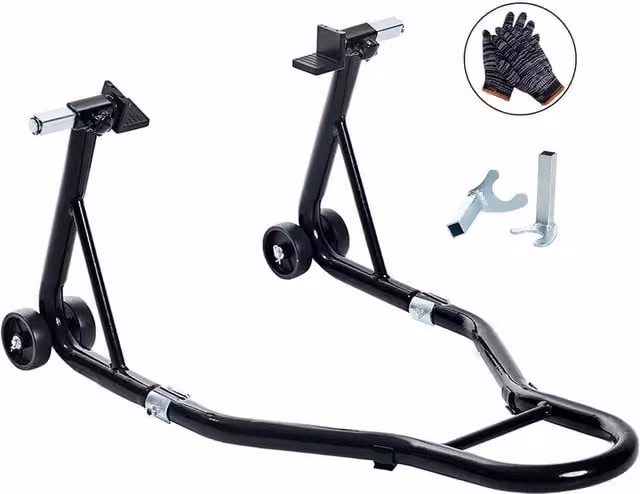 Ventryn Heavy Duty Motorcycle Rear Paddock Stand in Black – 1
