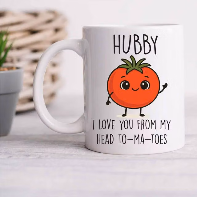60 Second Makeover Hubby I Love You From My Head To-Ma-Toes Ceramic Mug, White