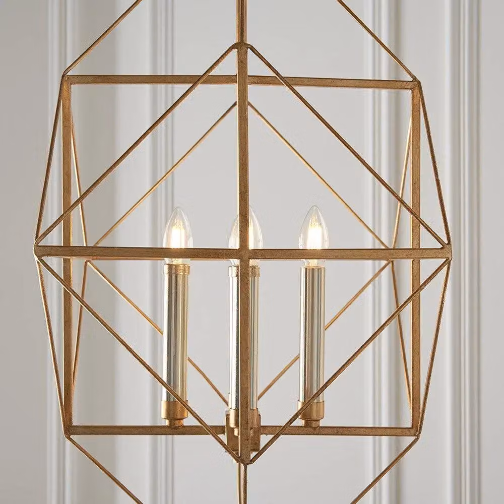Netlighting PESCARA Modern Dimmable 4 Light Ceiling Pendant in Gold/Brass – 2