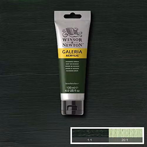 Winsor & Newton Galeria Acrylic Paint, Hooker's Green, 120ml – 3