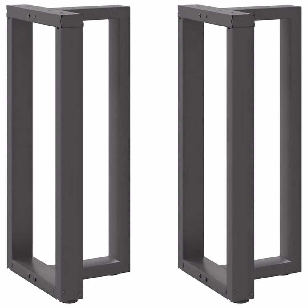 Berkfield Home Modern T-Shaped Bar Table Legs, 2 Pieces, Anthracite Grey, W: 50 cm, D: 35 cm, H: 90-91 cm – 2