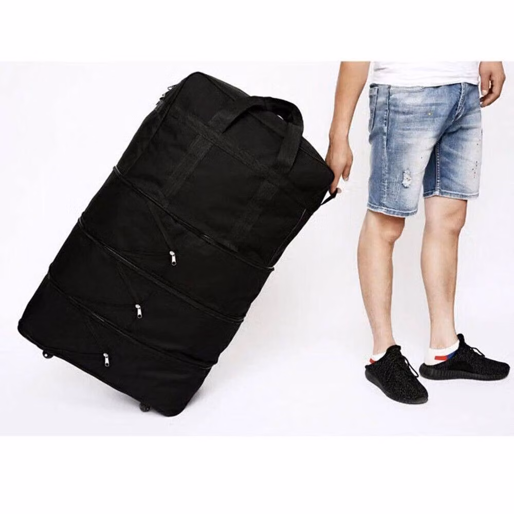 FLAVORA Extra Large Travel Luggage Wheeled Trolley, Black, W: 100 cm, D: 15 cm, H: 15 cm – 5