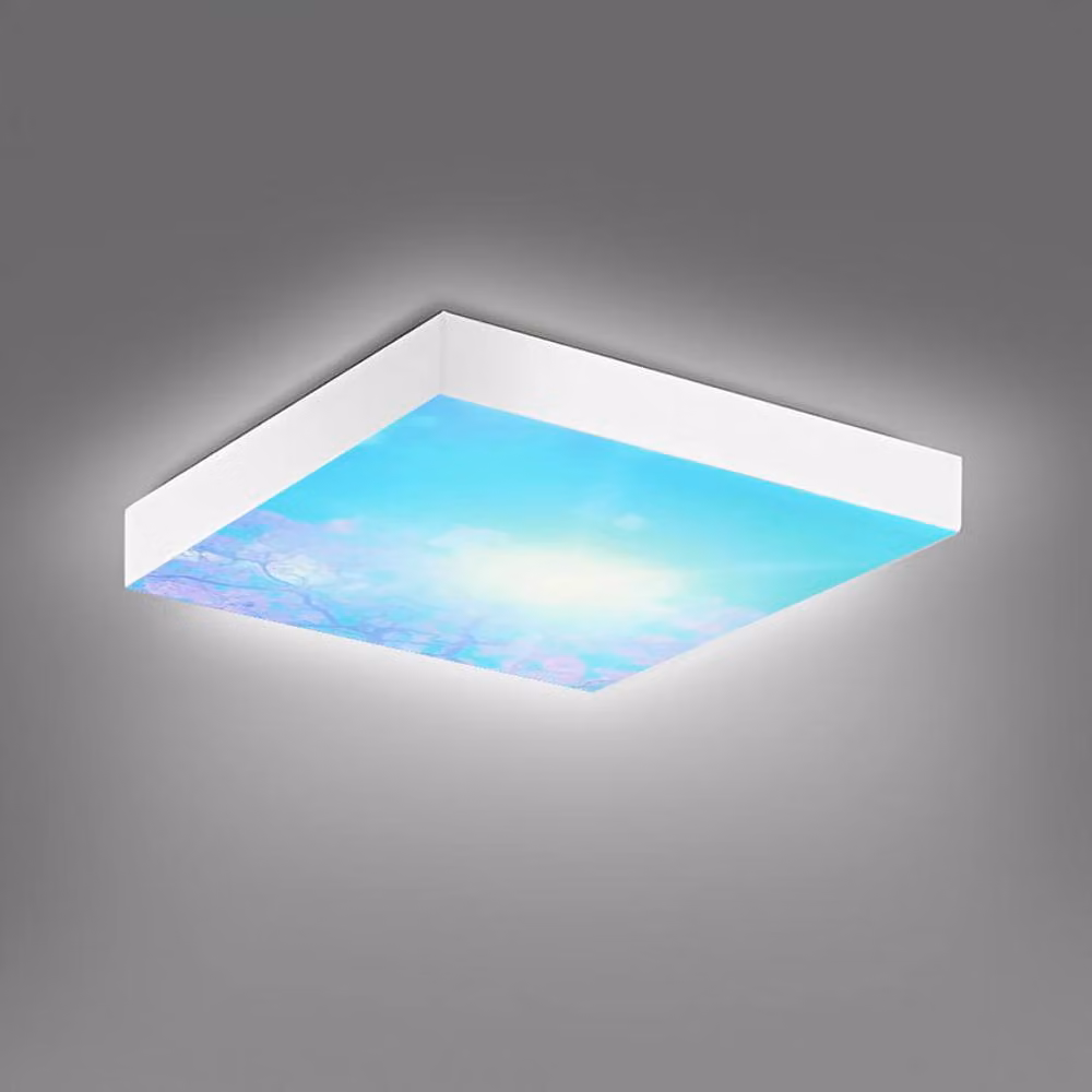 ENER-J LED Sky Cloud with Cherry Blossom Trees Ceiling Panel Set of 4, White, W/H: 60 x 60 cm – 2