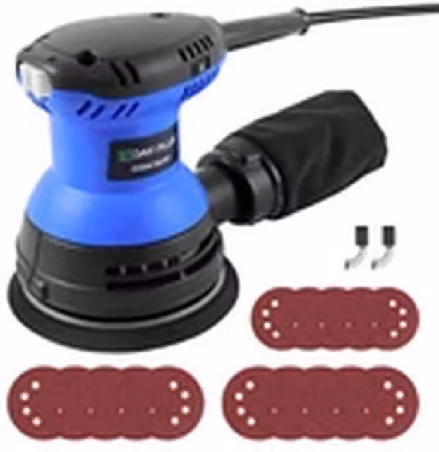 EONLION 1300W Electric Random Orbital Sander with 6 Speeds in Blue