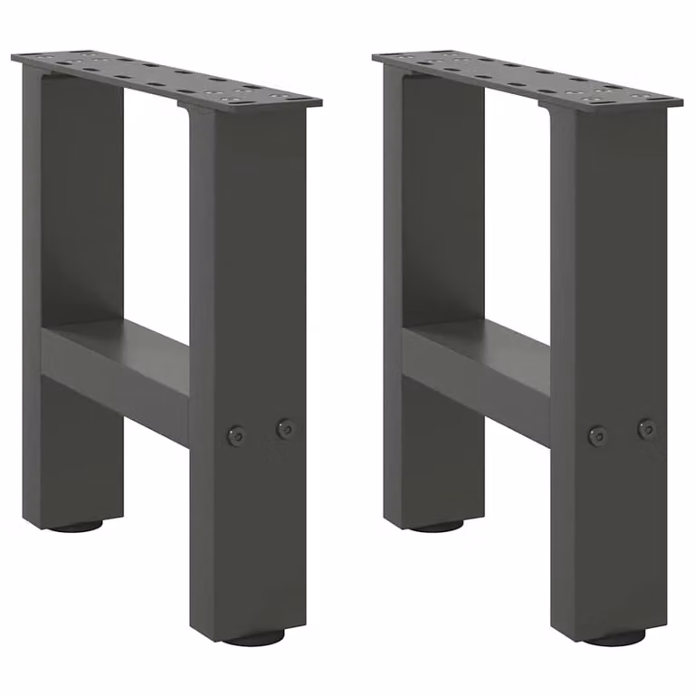 Berkfield Home Steel Coffee Table Legs in Anthracite and Black, 2 Pieces, H: 30 cm