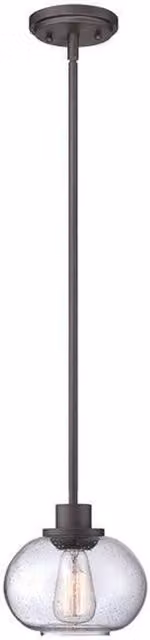 Elstead Trilogy Dome Ceiling Pendant Light in Old Bronze with Transparent Glass and E27 Socket