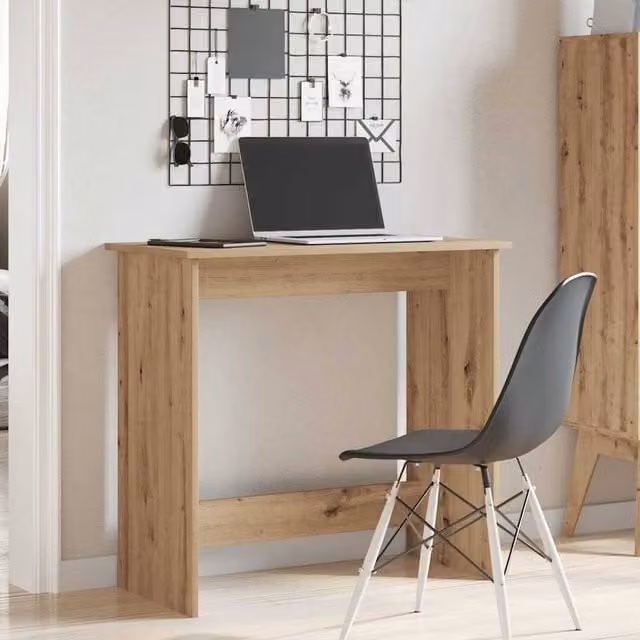 Berkfield Home Artisan Oak Decorative Writing Desk in Brown, W/D/H: 80 x 40 x 75 cm