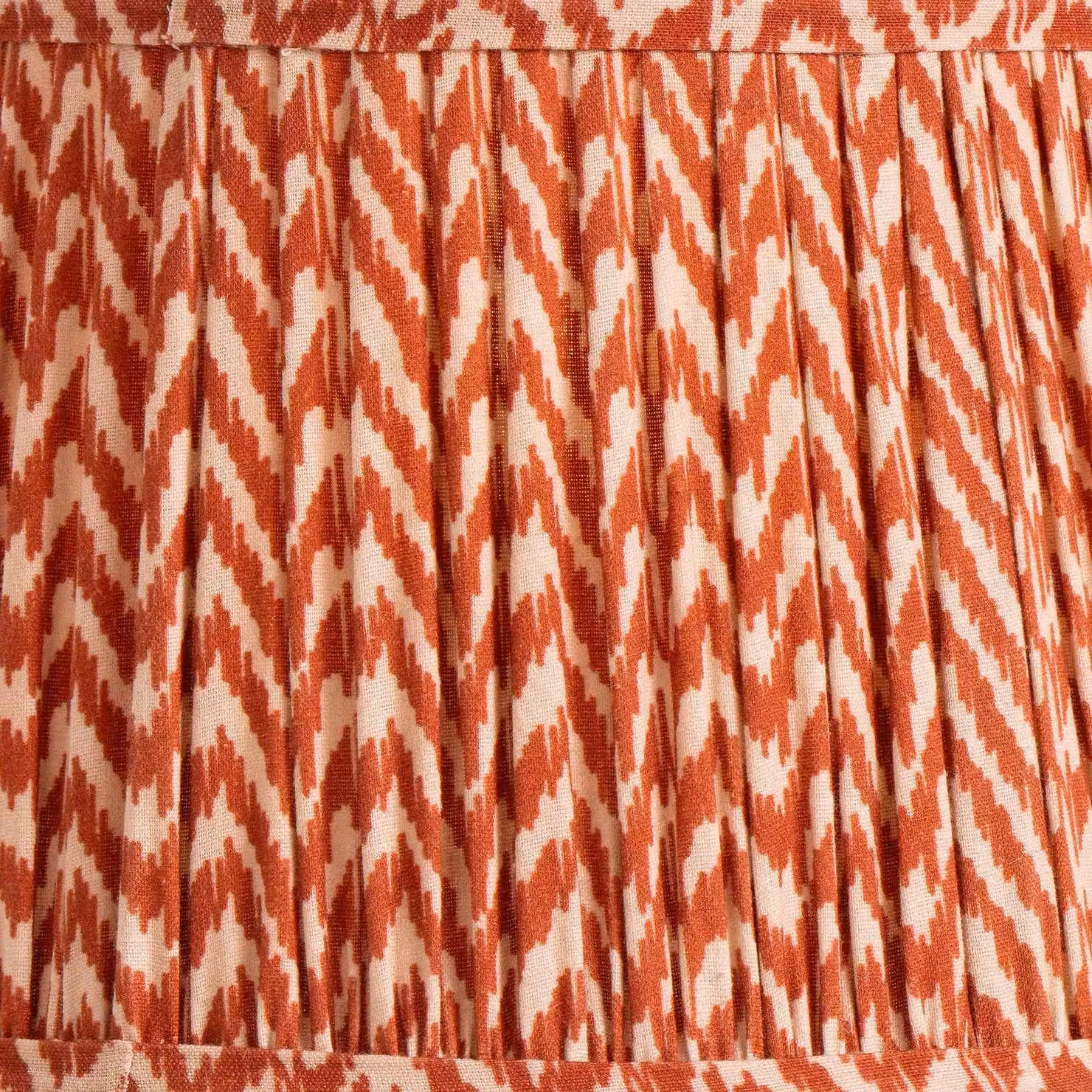 Ruma Red Chevron Tapered Pleat Fabric Lampshade for Table Lamps, Diameter: 45.72 cm – 2