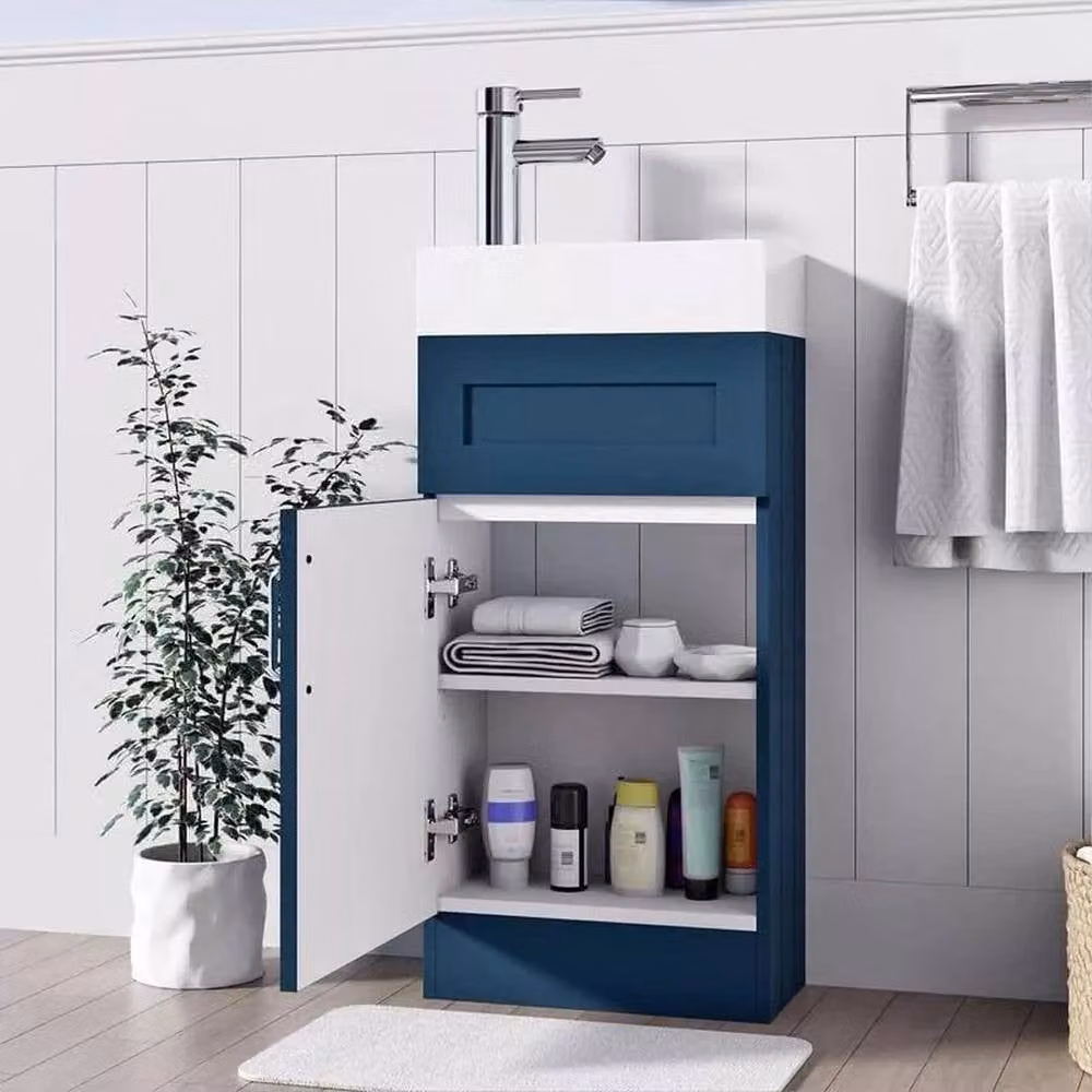 FORGEVIO Crawle Blue 400mm Bathroom Vanity Unit with Basin in Dark Blue – 2