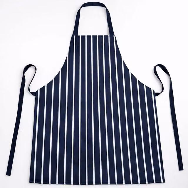 FLAVORA Unisex Waterproof Chef Apron in Navy Blue with Adjustable Strap, 100 cm