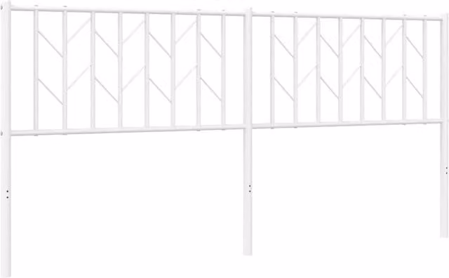 Berkfield Home Classic Metal Headboard in White, 180 cm