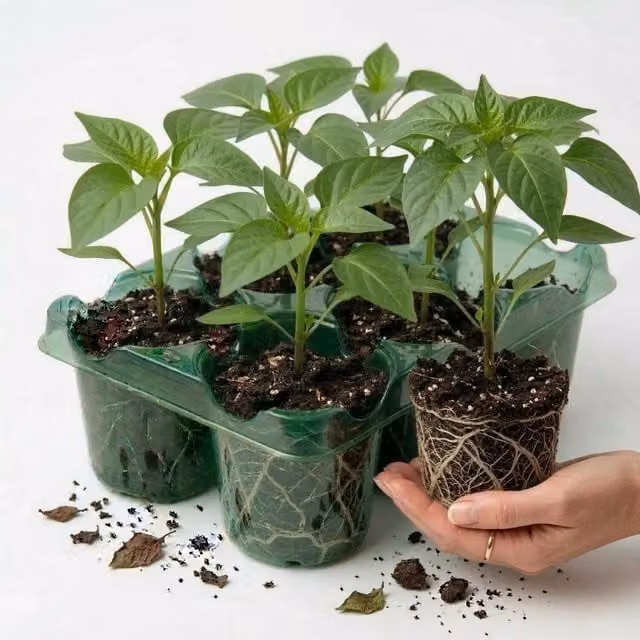 Plants By Post Sweet Pepper Collection Mixed Red, Yellow and Green Garden Ready Plants (6 Pack)