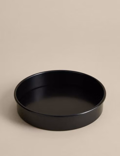 M&S Carbon Steel 9 inch Round Loose Base Cake Tin in Charcoal Grey