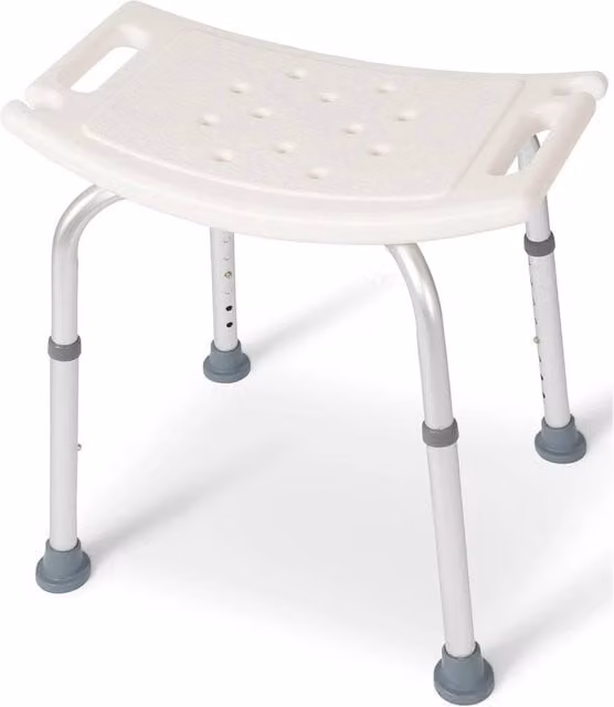 Kelvenix Portable Height Adjustable Mobility Shower Stool Seat in White – 1