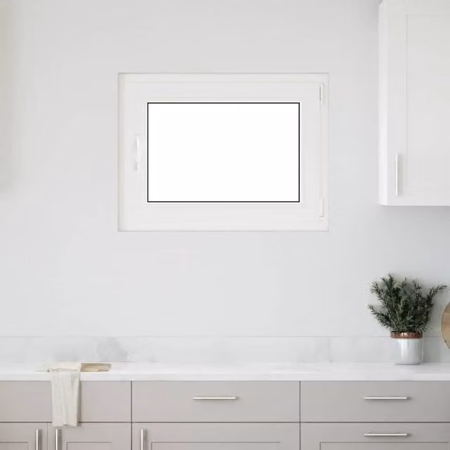 Berkfield Home RISOR White Plastic Basement Tilt and Turn Window, DIN Right, W: 80 cm, H: 60 cm