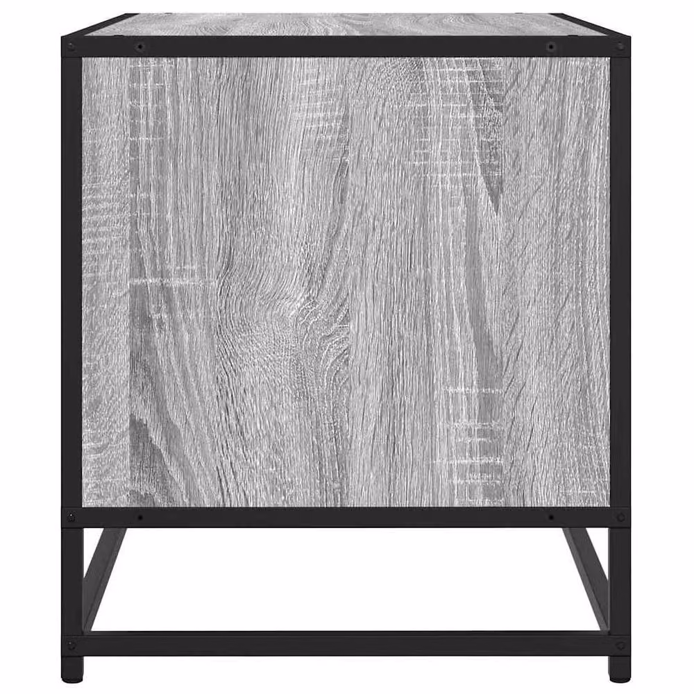 Berkfield Home Grey Sonoma TV Cabinet in Engineered Wood and Metal, W/D/H: 61 x 40 x 46 cm – 4