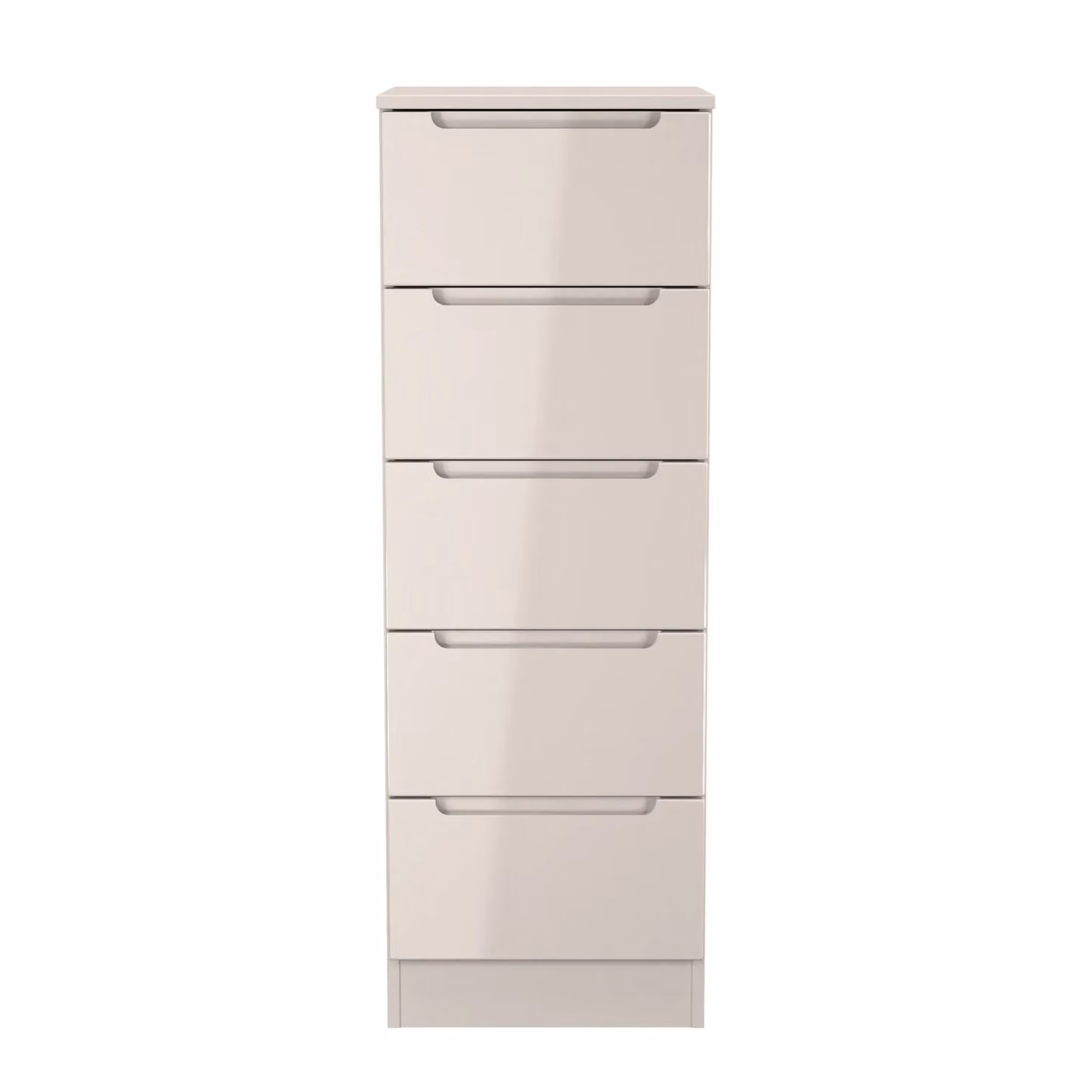 2 U Lucca 5 Drawer Tall Bedside Chest in Taupe – 2