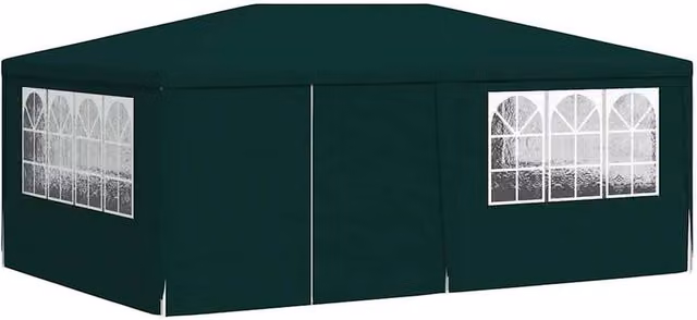 Berkfield Home Professional Party Tent with Side Walls and Windows, Green, 4 x 6 m