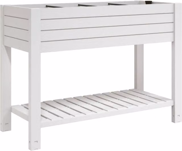 Berkfield Home Garden White Polypropylene Raised Bed W/D/H: 110 x 45 x 79 cm – 1