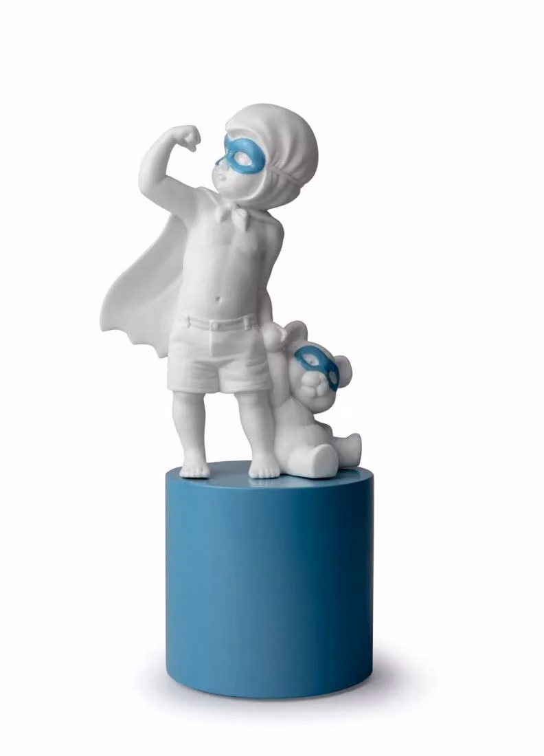 Lladró I Have Super Powers Baby Boy Porcelain Figurine in White