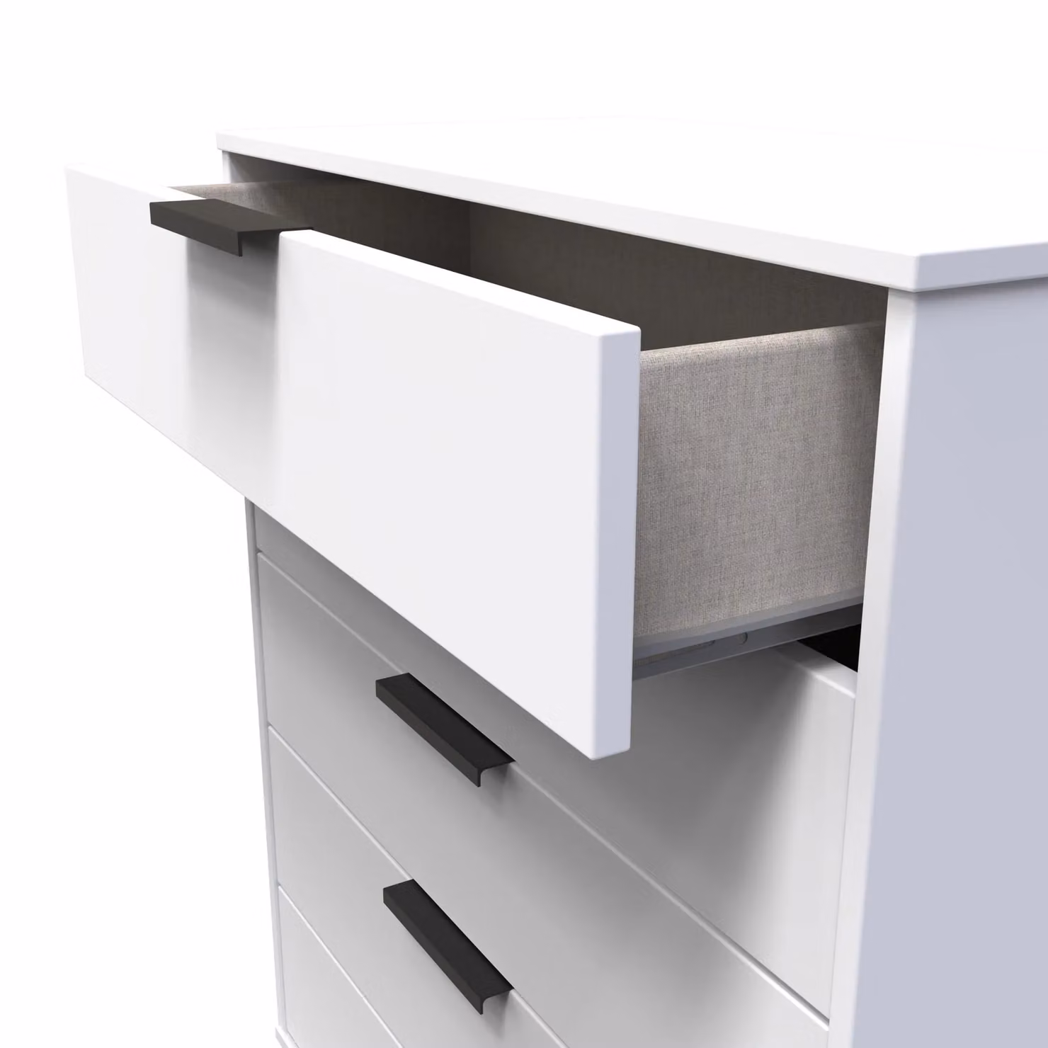 Ready Assembled 2 U Fuji 5 Drawer Chest in White – 2