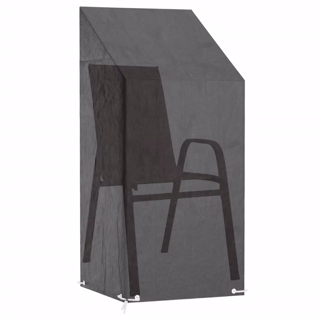 Berkfield Home Water Repellent Dining Chair Cover with 8 Eyelets, Black, W/D/H: 65 x 65 x 110/150 cm – 2