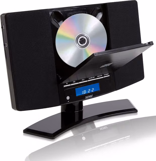 Denver CD Player and FM Radio Stereo with Remote Control, Black